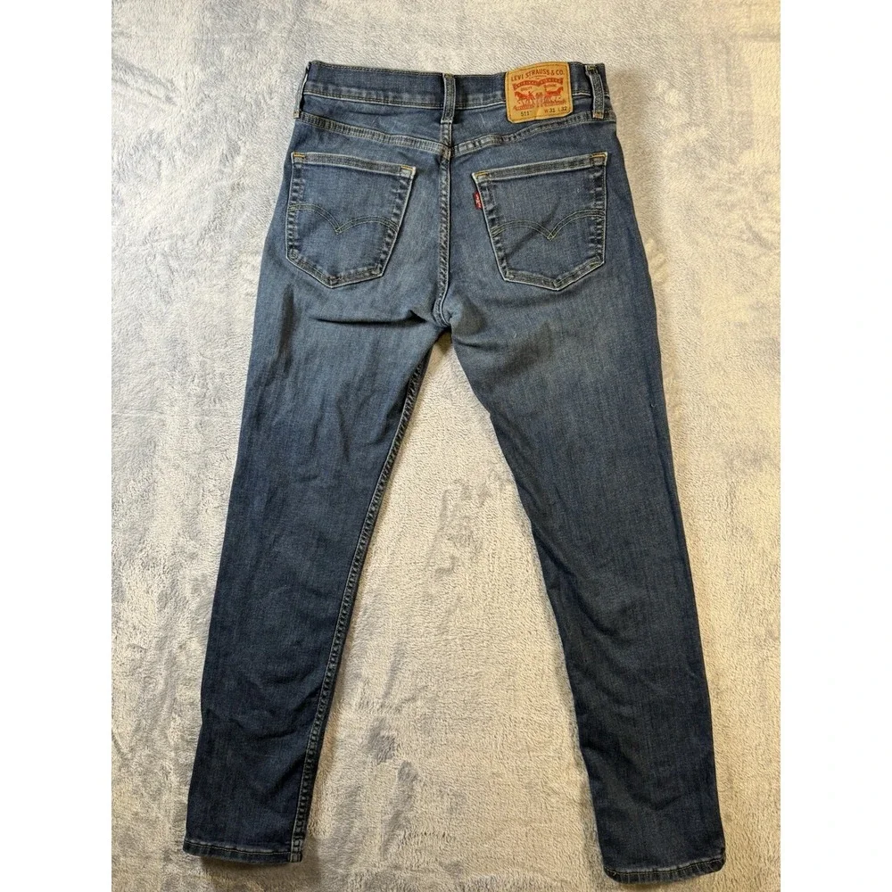 Levis 511 Slim Fit Jeans Mens 31x32 Dark Wash Blue Stretch Denim 31x30 #3141
